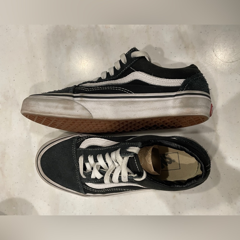 Vans Boys Off The Wall Black Casual Shoes Sneakers Men Size 5/ Women’s 6.5